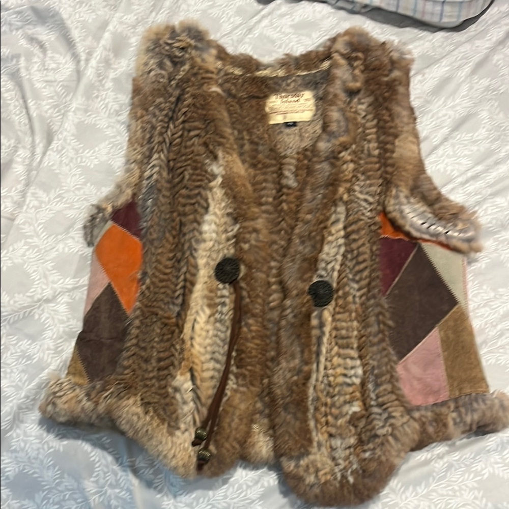 Thursday Island rabbit fur vest